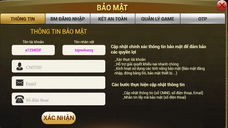 Cách nạp tiền vào tài khoản