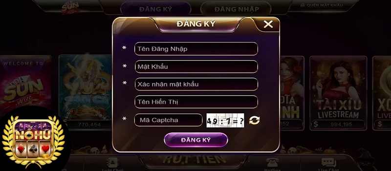 Hướng dẫn cách đăng ký tài khoản tại cổng game Sunwin