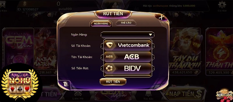 Hướng dẫn cách rút tiền tại cổng game Nohu Club