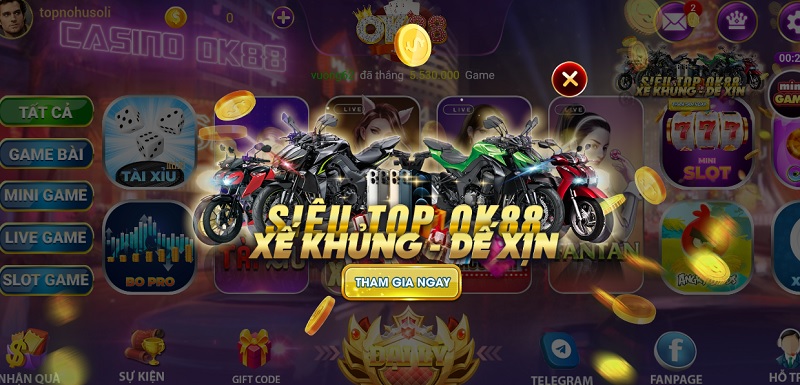 Đua top khủng, nhận dế xịn trong mơ với cổng game nổ hũ OK88