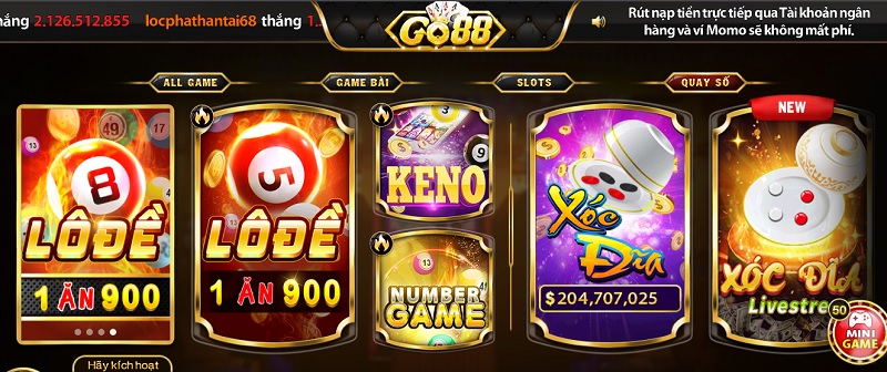 Giao dịch nạp rút tiền tệ tại game nổ hũ ăn tiền Go88 có khó không?