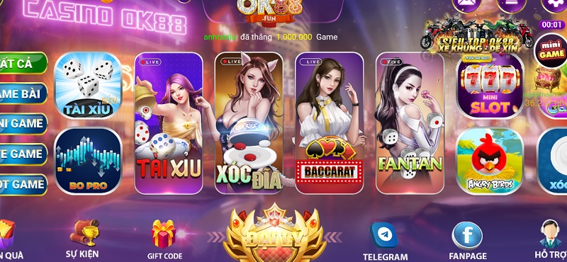 Cổng game nổ hũ sôi động nhất hành tinh hiện nay - OK88