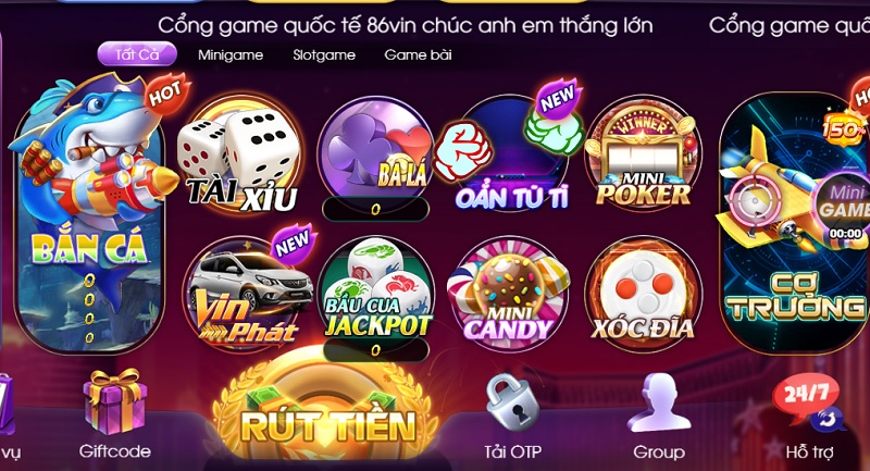 Giao diện chất lượng nhất làng game nổ hũ Châu Á - Sam86