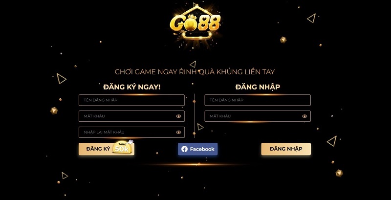 Đăng ký tài khoản Go88 bạn cần điền đủ thông tin 