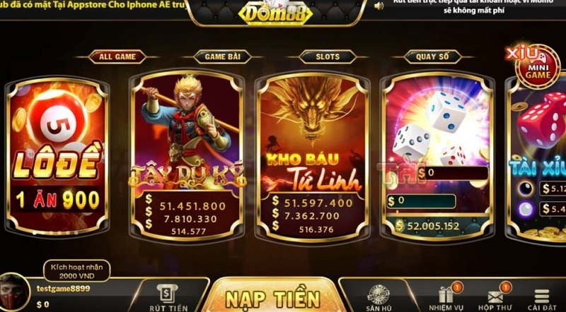 Dom88 cổng game uy tín quy tụ nhiều trò chơi hot nhất thị trường