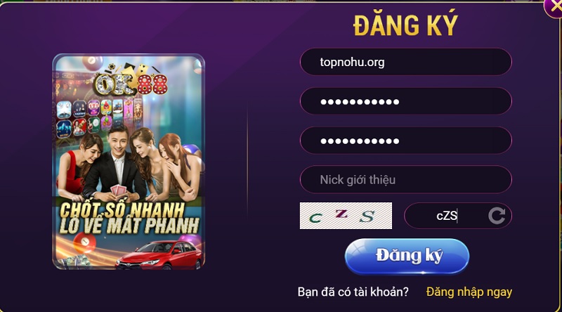 Đăng ký tài khoản và an tâm bảo mật tuyệt đối tại cổng game OK88