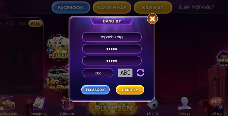 Hướng dẫn đăng ký tài khoản chính chủ tại cổng game của năm Sam86