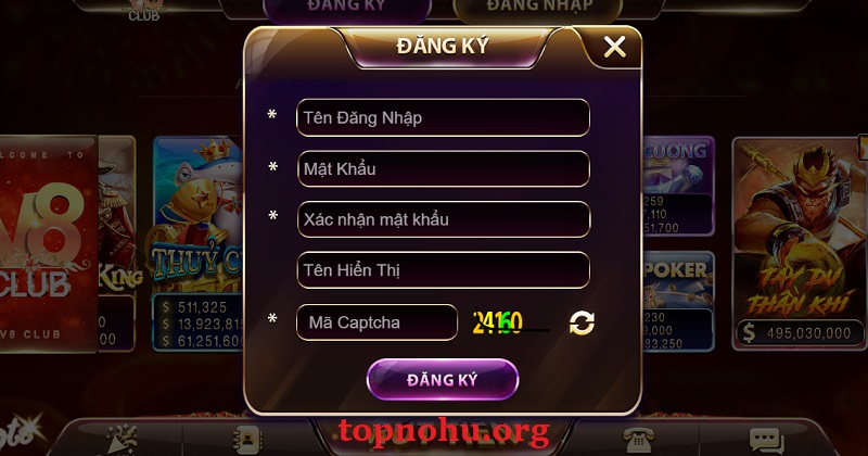 Hướng dẫn đăng ký tài khoản chính chủ tại cổng game V8 Club