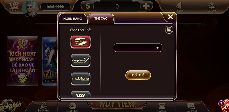 Hình thức rút tiền bằng thẻ cào rất phổ biến tại các cổng game