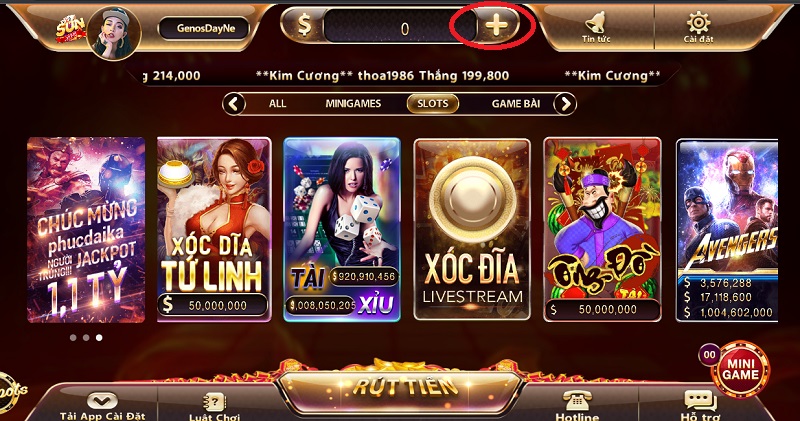 Hướng dẫn nạp tiền vào ví tài khoản game bài