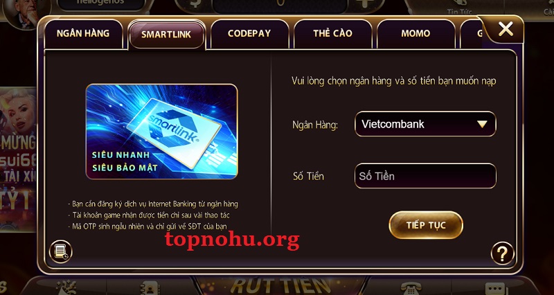 Hướng dẫn nạp tiền tốc hành tại cổng game bài V8 Club