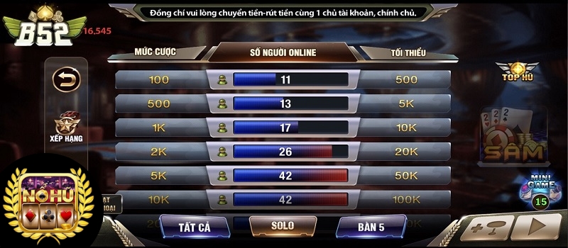 Luật chơi game đánh bài Sâm B52 Club