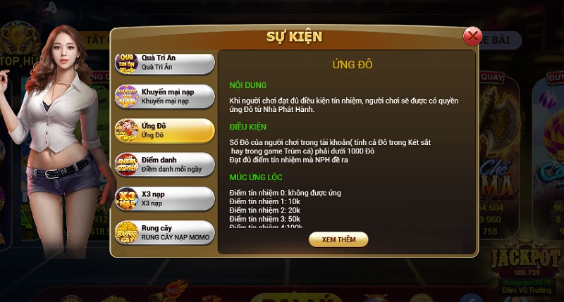 Chọn mục khuyến mãi tại giao diện chính của cổng game Dola88