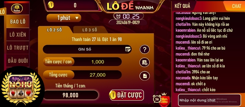 Cách thức tham gia chơi game Lô Đề Nhanh Man Club