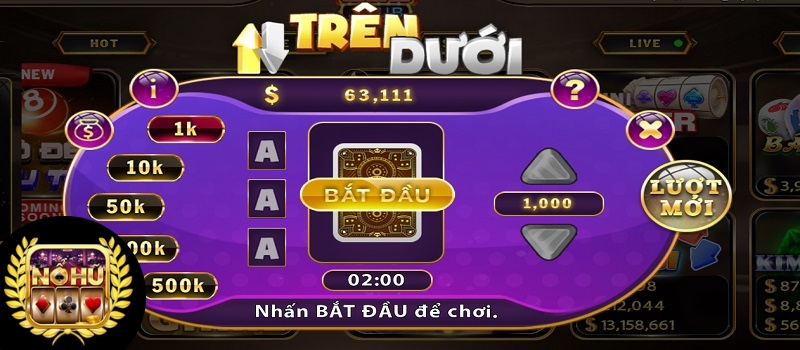 Luật chơi game Trên Dưới Hitclub cơ bản