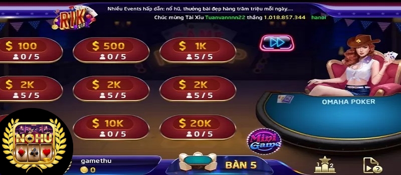 Luật chơi Omaha Poker Rikvip cơ bản