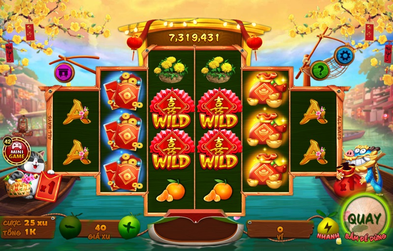 Sảnh chơi Slot Sắc xuân chợ Tết